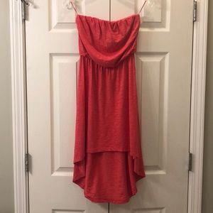NEW XS Pink/coral high-low EXPRESS dress
